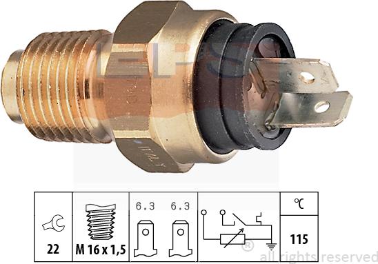 MDR EPS-1830 500 - Датчик, температура охлаждающей жидкости autosila-amz.com