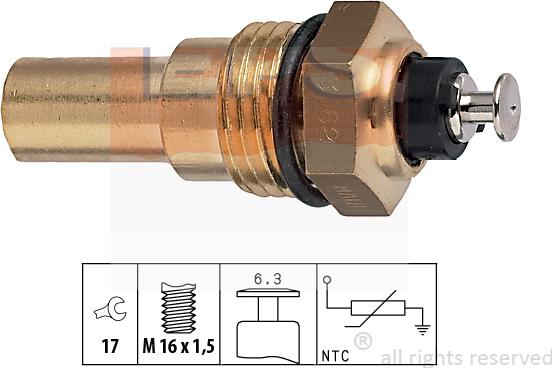 MDR EPS-1830 062 - Датчик, температура охлаждающей жидкости autosila-amz.com