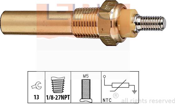 MDR EPS-1830 135 - Датчик, температура охлаждающей жидкости autosila-amz.com