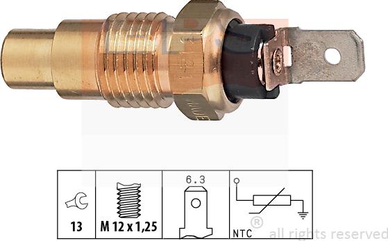 MDR EPS-1830 121 - Датчик, температура охлаждающей жидкости autosila-amz.com