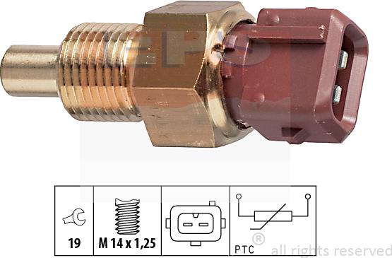 MDR EPS-1830 308 - Датчик, температура охлаждающей жидкости autosila-amz.com