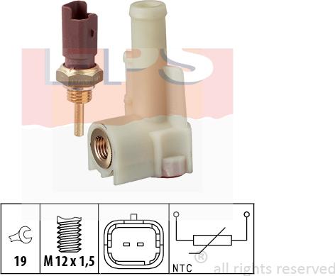 MDR EPS-1830 326K - Датчик, температура охлаждающей жидкости autosila-amz.com