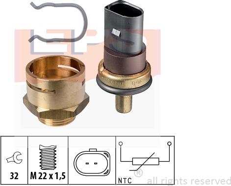 MDR EPS-1830 278K - Датчик, температура охлаждающей жидкости autosila-amz.com