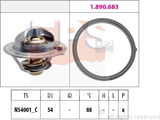 MDR EPS-1879 997 - Термостат охлаждающей жидкости / корпус autosila-amz.com