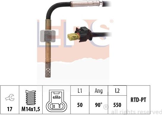 MDR EPS-1220 091 - Датчик, температура выхлопных газов autosila-amz.com