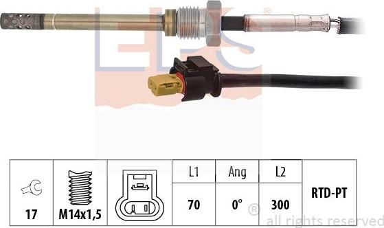 MDR EPS-1220 053 - Датчик, температура выхлопных газов autosila-amz.com