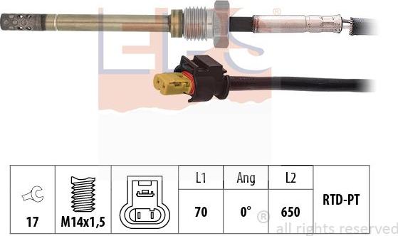 MDR EPS-1220 069 - Датчик, температура выхлопных газов autosila-amz.com