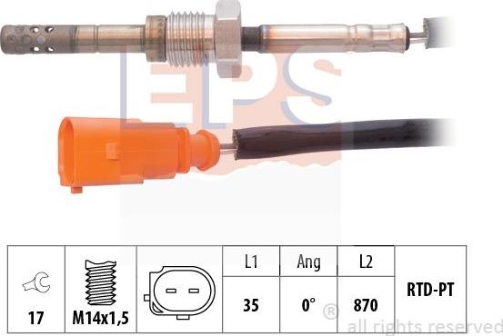 MDR EPS-1220 005 - Датчик, температура выхлопных газов autosila-amz.com