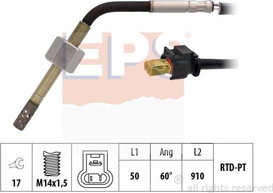 MDR EPS-1220 083 - Датчик, температура выхлопных газов autosila-amz.com