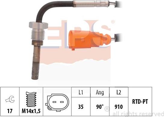 MDR EPS-1220 035 - Датчик, температура выхлопных газов autosila-amz.com
