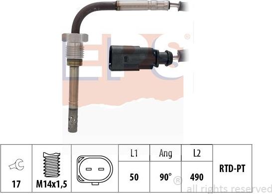 MDR EPS-1220 154 - Датчик, температура выхлопных газов autosila-amz.com