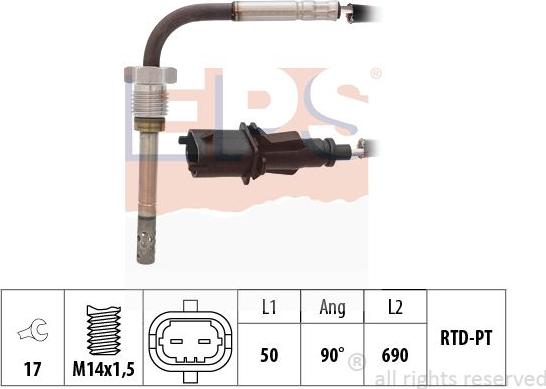MDR EPS-1220 169 - Датчик, температура выхлопных газов autosila-amz.com