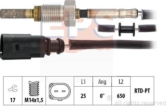 MDR EPS-1220 336 - Датчик, температура выхлопных газов autosila-amz.com