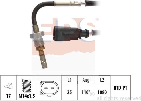 MDR EPS-1220 253 - Датчик, температура выхлопных газов autosila-amz.com