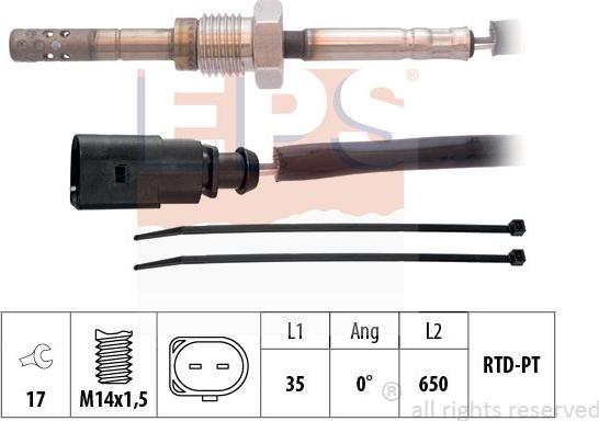 MDR EPS-1220 261 - Датчик, температура выхлопных газов autosila-amz.com