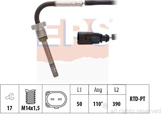 MDR EPS-1220 285 - Датчик, температура выхлопных газов autosila-amz.com