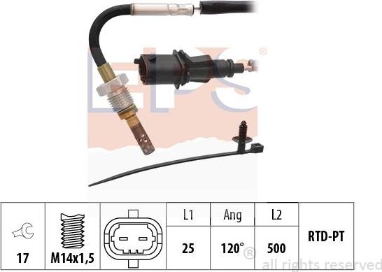 MDR EPS-1220 223 - Датчик, температура выхлопных газов autosila-amz.com