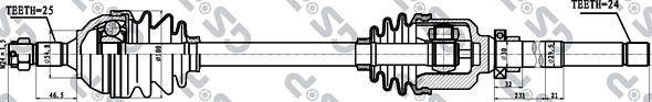 MDR GSP-210197 - Приводной вал autosila-amz.com