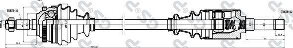 MDR GSP-210186 - Приводной вал autosila-amz.com