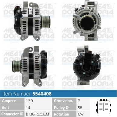 Meat & Doria 5540408 - Генератор autosila-amz.com