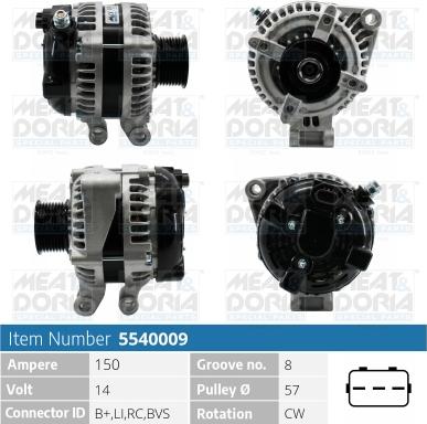 Meat & Doria 5540009 - Генератор autosila-amz.com