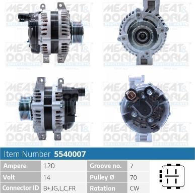 Meat & Doria 5540007 - Генератор autosila-amz.com