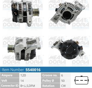 Meat & Doria 5540016 - Генератор autosila-amz.com