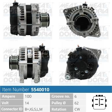 Meat & Doria 5540010 - Генератор autosila-amz.com