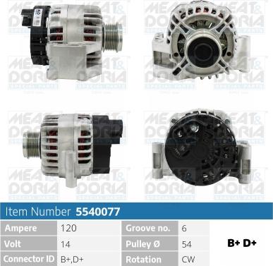 Meat & Doria 5540077 - Генератор autosila-amz.com