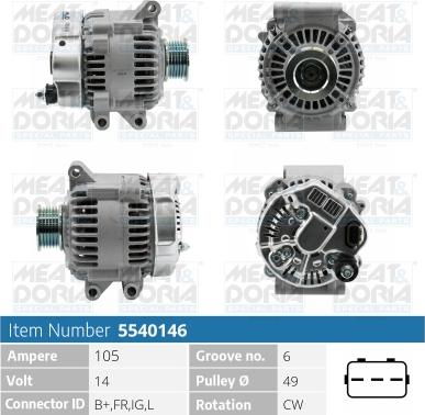 Meat & Doria 5540146 - Генератор autosila-amz.com