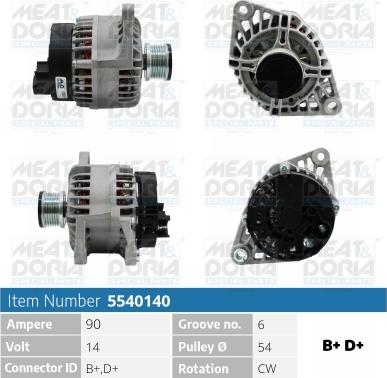 Meat & Doria 5540140 - Генератор autosila-amz.com