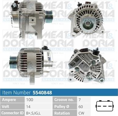 Meat & Doria 5540848 - Генератор autosila-amz.com