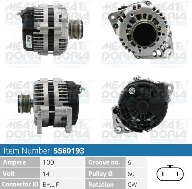 Meat & Doria 5560193 - Генератор autosila-amz.com