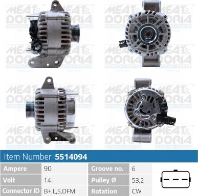 Meat & Doria 5514094 - Генератор autosila-amz.com