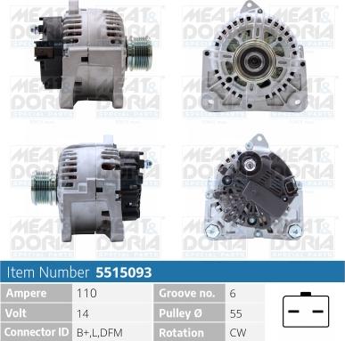 Meat & Doria 5515093 - Генератор autosila-amz.com