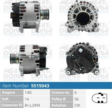 Meat & Doria 5515043 - Генератор autosila-amz.com