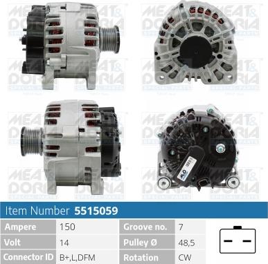 Meat & Doria 5515059 - Генератор autosila-amz.com