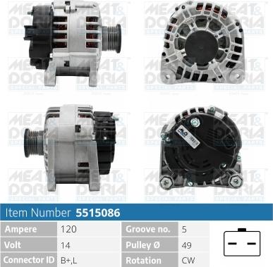 Meat & Doria 5515086 - Генератор autosila-amz.com