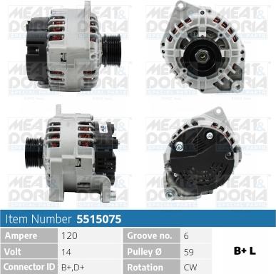 Meat & Doria 5515075 - Генератор autosila-amz.com