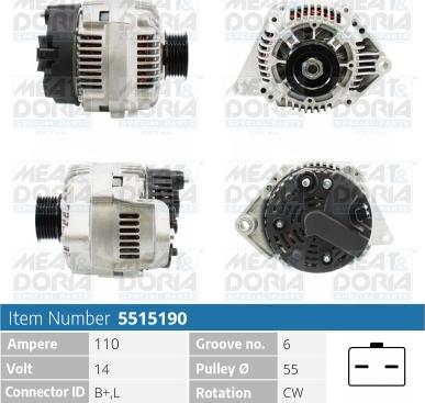 Meat & Doria 5515190 - Генератор autosila-amz.com