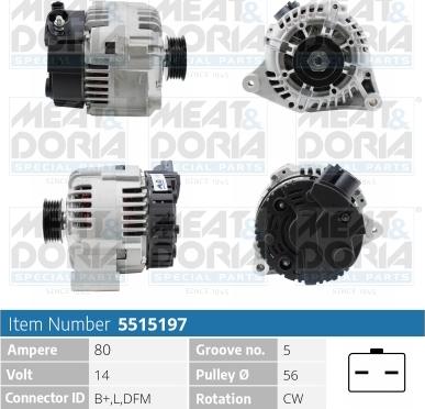 Meat & Doria 5515197 - Генератор autosila-amz.com