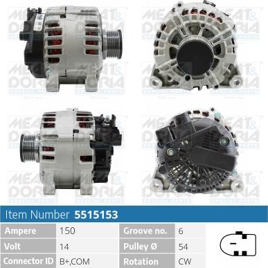 Meat & Doria 5515153 - Генератор autosila-amz.com