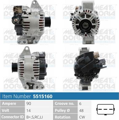 Meat & Doria 5515160 - Генератор autosila-amz.com