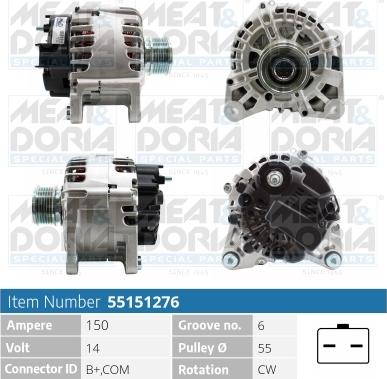 Meat & Doria 55151276 - Генератор autosila-amz.com