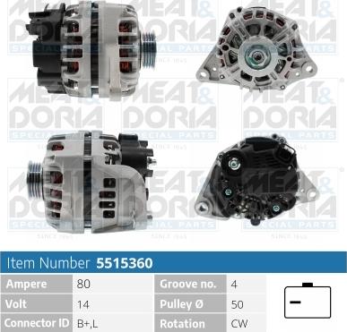 Meat & Doria 5515360 - Генератор autosila-amz.com