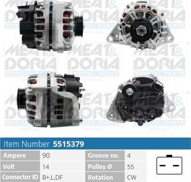 Meat & Doria 5515379 - Генератор autosila-amz.com