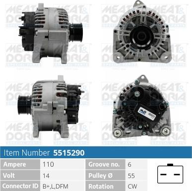 Meat & Doria 5515290 - Генератор autosila-amz.com