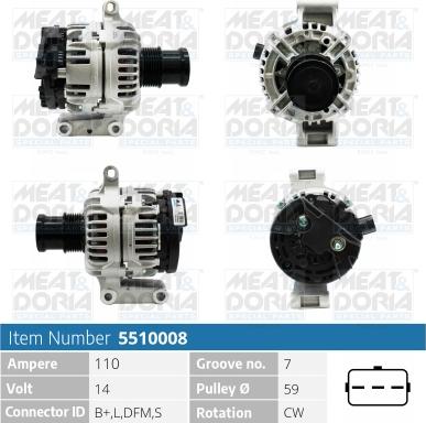 Meat & Doria 5510008 - Генератор autosila-amz.com