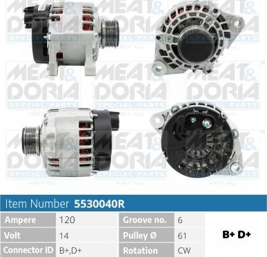 Meat & Doria 5530040R - Генератор autosila-amz.com