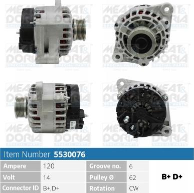 Meat & Doria 5530076 - Генератор autosila-amz.com